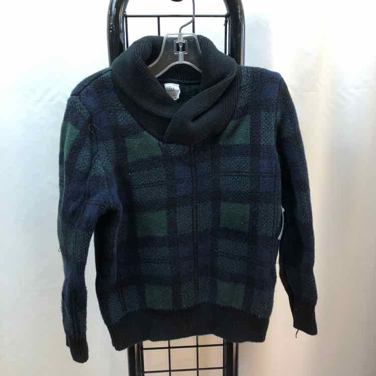 Gap Navy Plaid Child Size 5 Boy's Sweater
