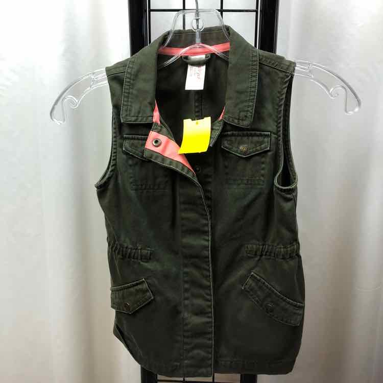 Cat & Jack Green Solid Child Size 6/6X Girl's Vest