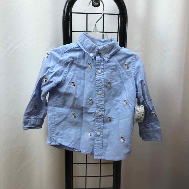 Janie and Jack Blue dogs Child Size 18-24 m Boy's Shirt
