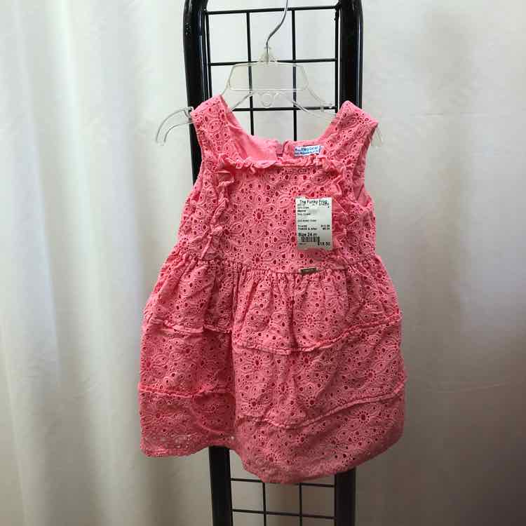 Mayoral Pink Eyelet Child Size 24 m Girl's Dress