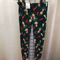 Green Christmas Child Size 8/10 Girl's Leggings