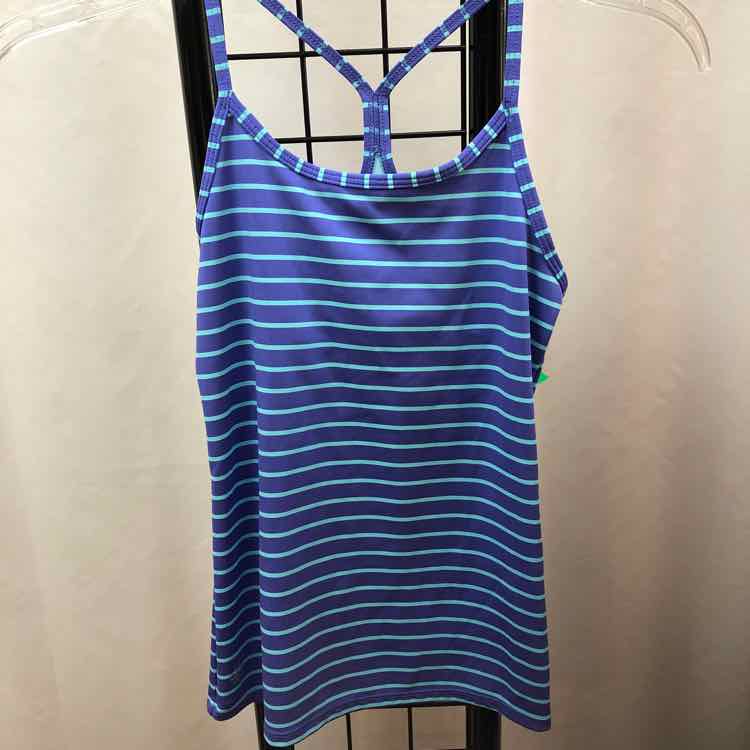 Athelta Girl Purple Stripe Child Size 7 Girl's Shirt
