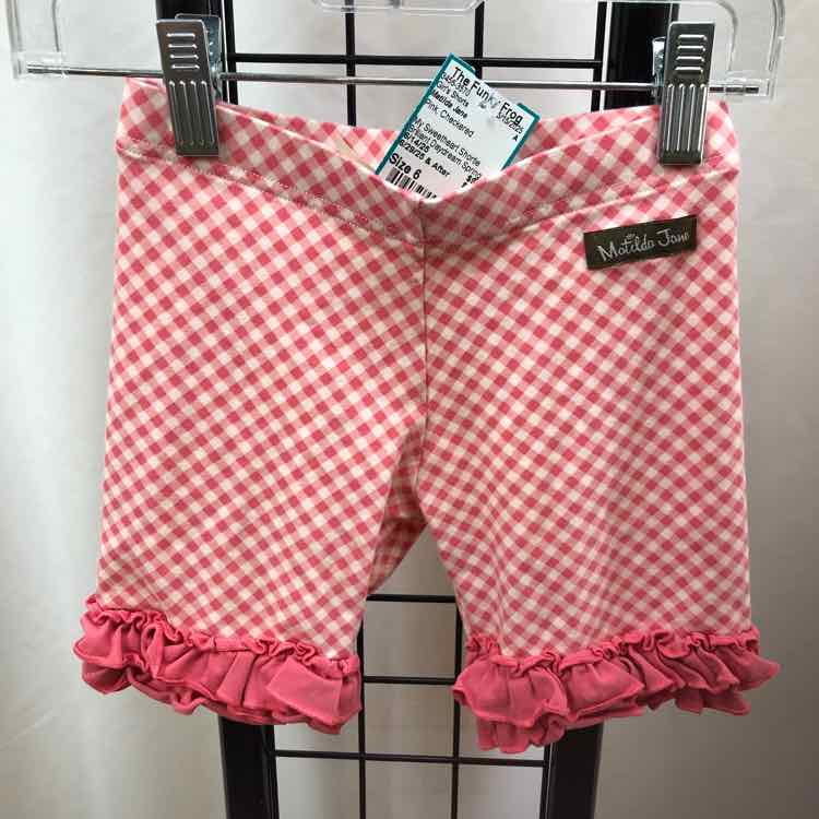 Matilda Jane Pink Checkered Child Size 6 Girl's Shorts