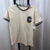 Denim & Flower Cream Patch Child Size 9/10 Boy's Shirt