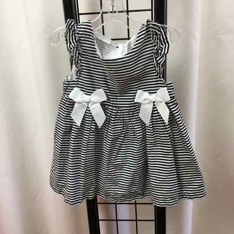 First Impressions Navy Stripe Child Size 18 m Girl's Dress