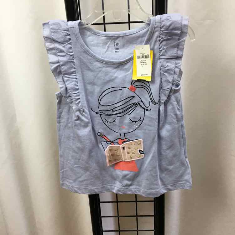Gap Blue Graphic Child Size 5 Girl's Shirt