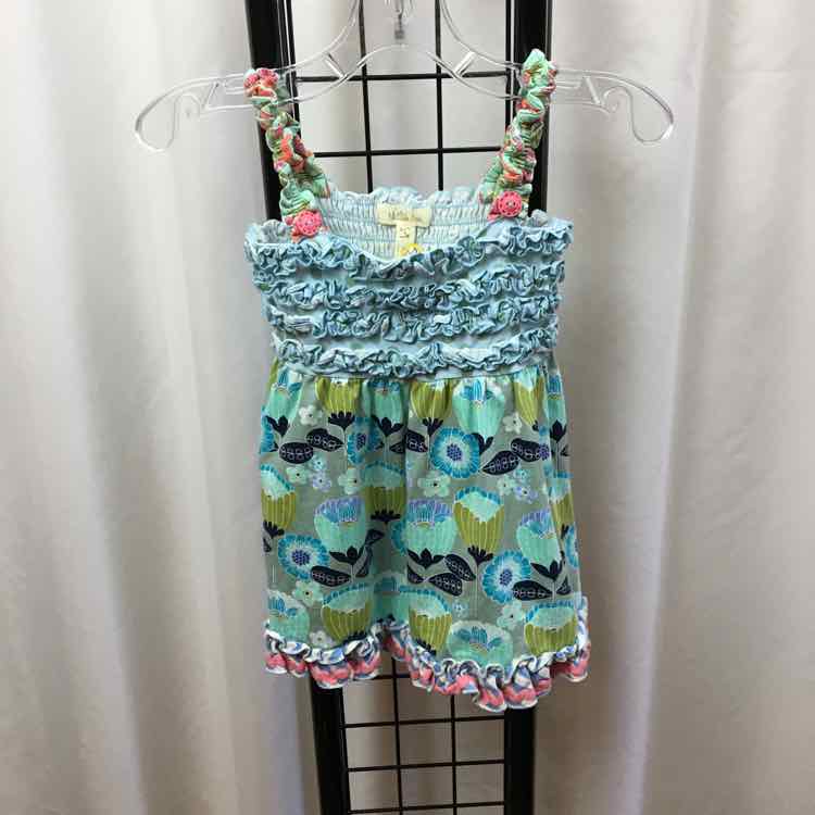 Matilda Jane Blue Floral Child Size 4 Girl's Dress