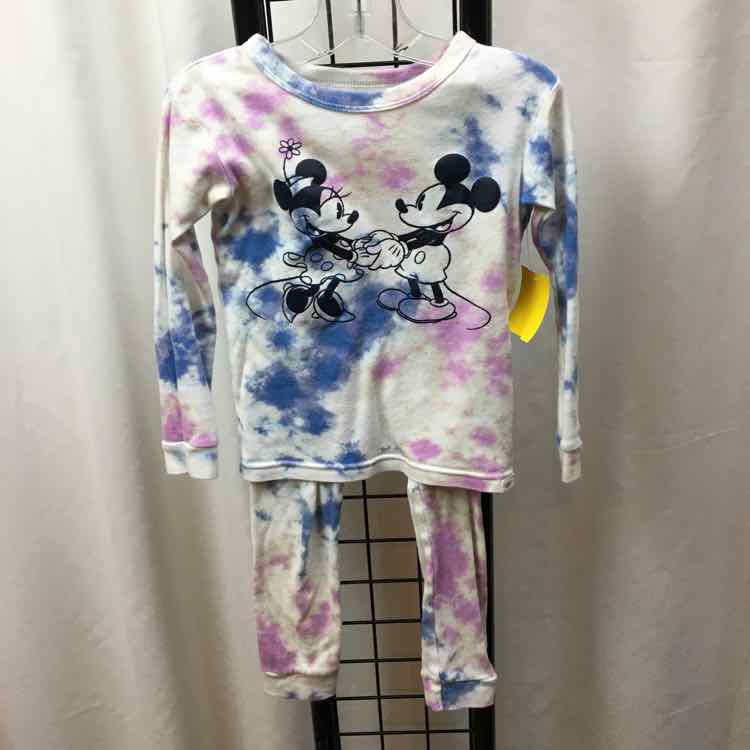 Disney Multi-Color Tye Dye Child Size 5 Girl's Pajamas