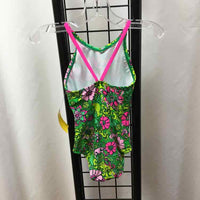 Kanu Green Floral Child Size 12 m Girl's Swimwear
