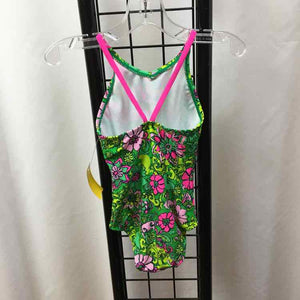 Kanu Green Floral Child Size 12 m Girl's Swimwear