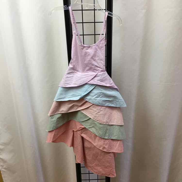 BMG Multi-Color Solid Child Size 2/3 Girl's Dress