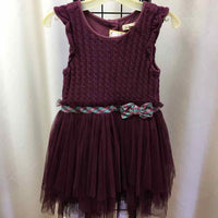 Matilda Jane Maroon Solid Child Size 6 Girl's Dress