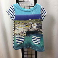 Mini Boden Blue Graphic Child Size 4/5 Girl's Dress