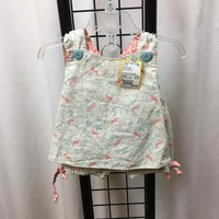 Fern and Fawn White Patterned Child Size 6-12 m Girl's Outfit
