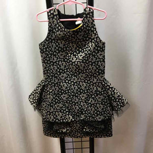 david charles Black Floral Child Size 8 Girl's Dress