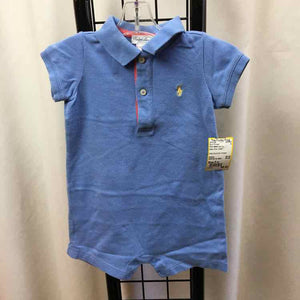 Polo-Ralph Lauren Baby Blue Solid Child Size 9 m Boy's Romper