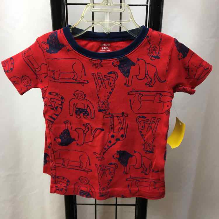 Carter's Red Patterned Child Size 24 m Boy's Pajamas
