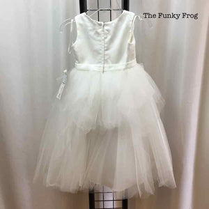 Joan Calabrese White Solid Child Size 4 Girl's Formal Wear