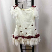 Biscotti White Embroidered Child Size 2 Girl's Dress