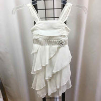 BCX girl White Sparkly Child Size 6 Girl's Dress