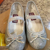L'Amour Silver Glitter Child Size 9 Girl's Shoes