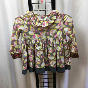 Matilda Jane Gray Patterned Child Size 8 Girl's Shirt