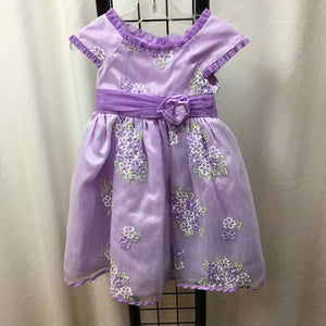 Forever Magic Purple Embroidered Child Size 2 Girl's Dress
