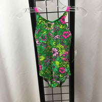 Kanu Green Floral Child Size 12 m Girl's Swimwear
