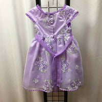 Forever Magic Purple Embroidered Child Size 2 Girl's Dress
