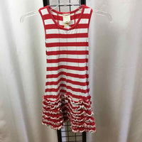 Lemon Loves  Lime Red Stripe Child Size 8 Girl's Dress