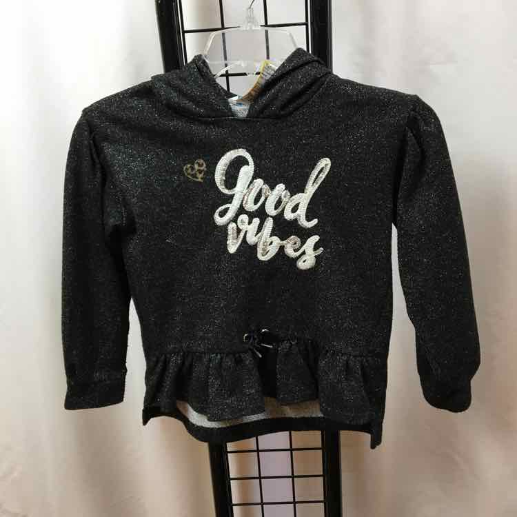Mayoral Black Sparkly Child Size 7 Girl's Sweatshirt