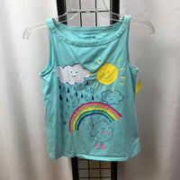 Land's End Baby Blue Graphic Child Size 10/12 Girl's Shirt