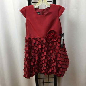 Isobella & Chloe Red Patterned Child Size 3 Girl's Dress