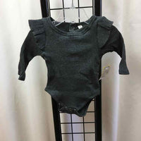 Black Solid Child Size 0-3 m Girl's Shirt