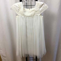 david's bridal White Solid Child Size 8 Girl's Dress