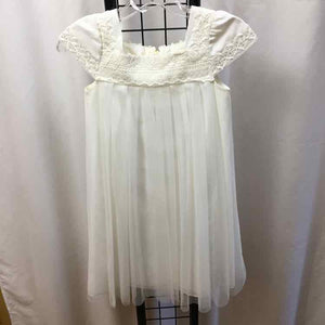 david's bridal White Solid Child Size 8 Girl's Dress