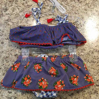 Matilda Jane Blue Patterned Child Size 6-12 m Girl's Swimwear
